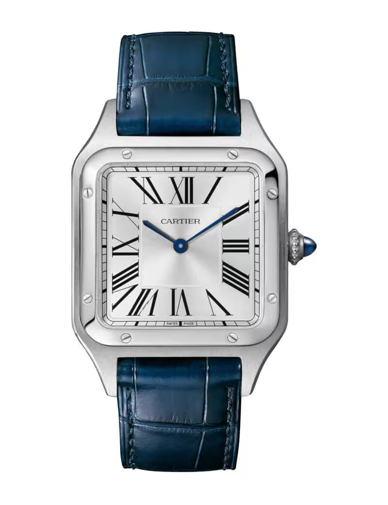 Santos-Dumont 38mm stainless steel & alligator watch