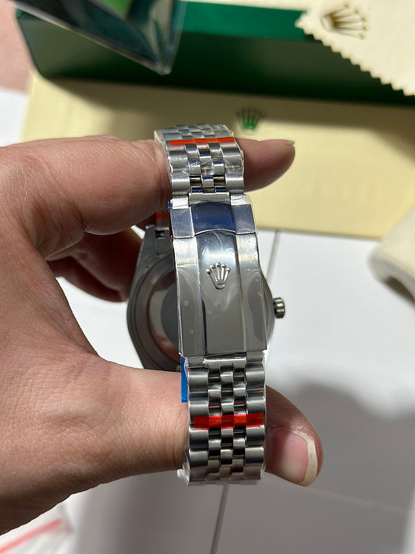Bright Black Dial Oystersteel & White Gold 42mm Watch