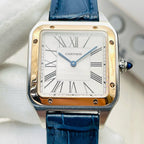 Santos-Dumont steel case and 18K rose gold bezel Watch