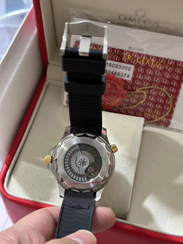 300M 42MM Black Dial Rubber Strap Watch