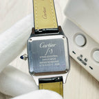 Santos Dumont Silver Roman Numeral Dial Watch