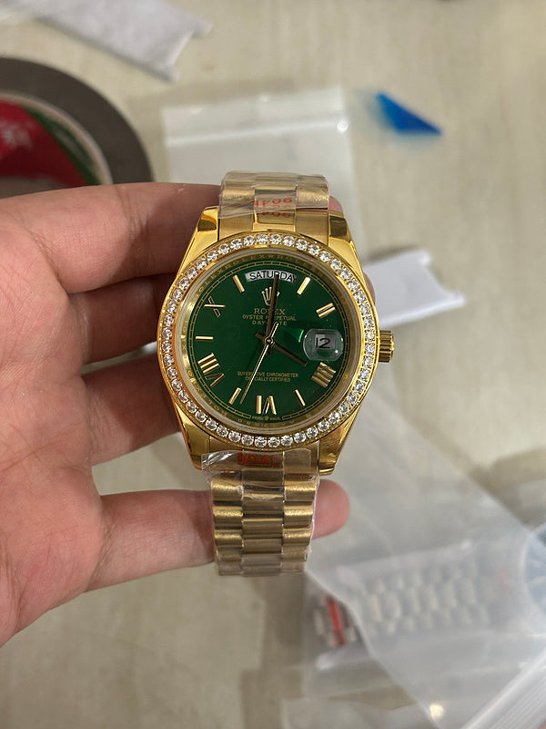 Day-Date 40 mm Green Ombre Dial Watch