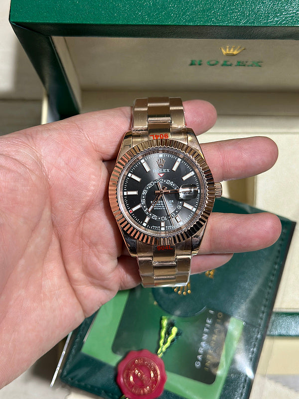 18 ct Everose Gold with Dark Rhodium Dial Watch