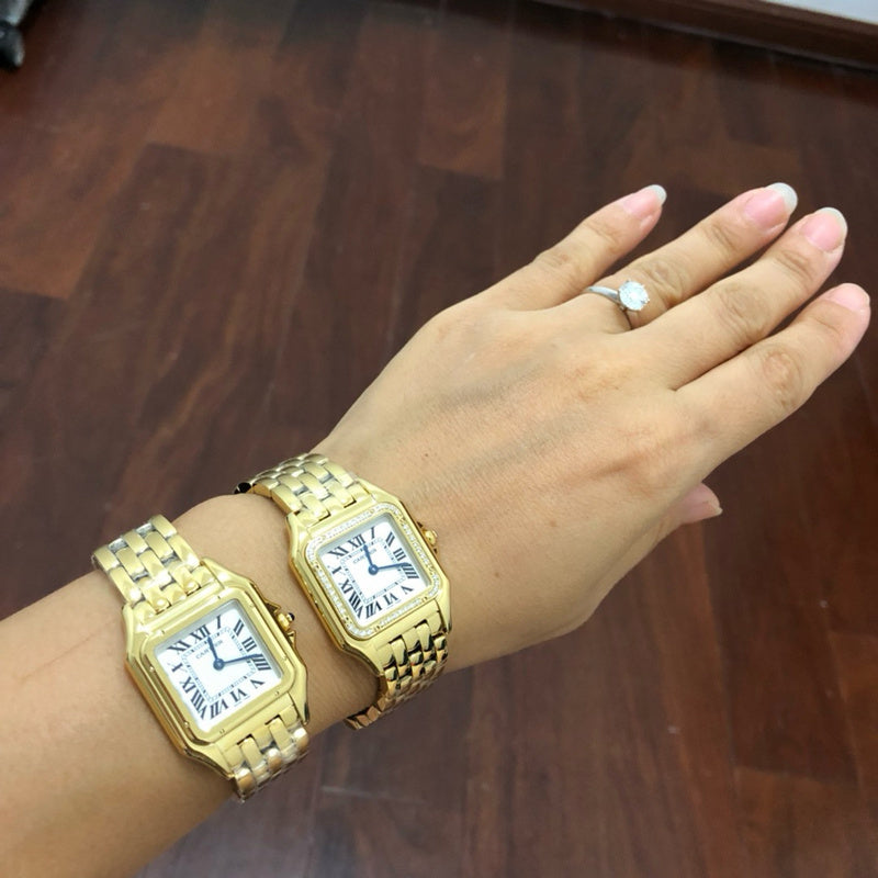Small Silver Dial Diamond Bezel Women's Watch