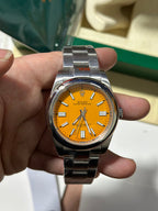 Oyster Perpetual With Vibrant Yellow Dial Watch
