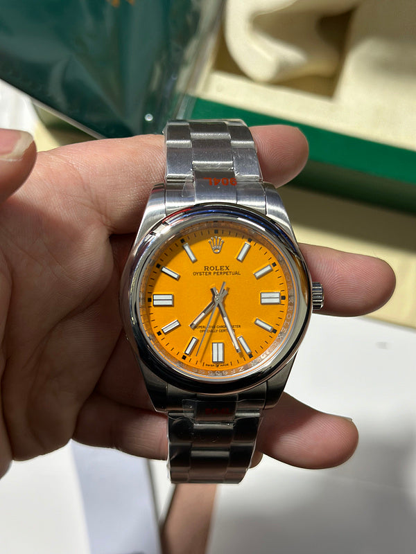 Oyster Perpetual With Vibrant Yellow Dial Watch