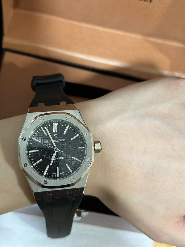 41mm Stainless Steel Black "Grande Tapisserie" Patterned Dial Watch