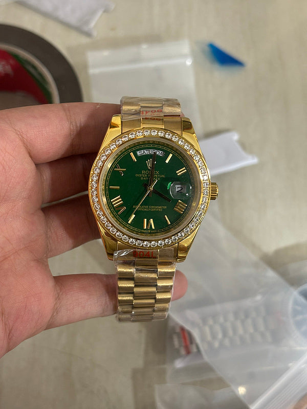 Day-Date 40 mm Green Ombre Dial Watch