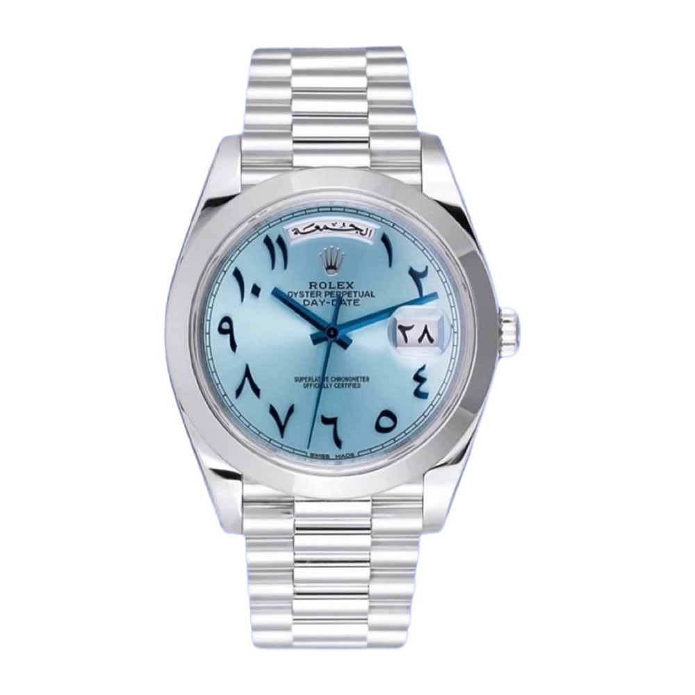 Men's Silver Dial Arabic Numeral Watch