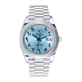 Men's Silver Dial Arabic Numeral Watch