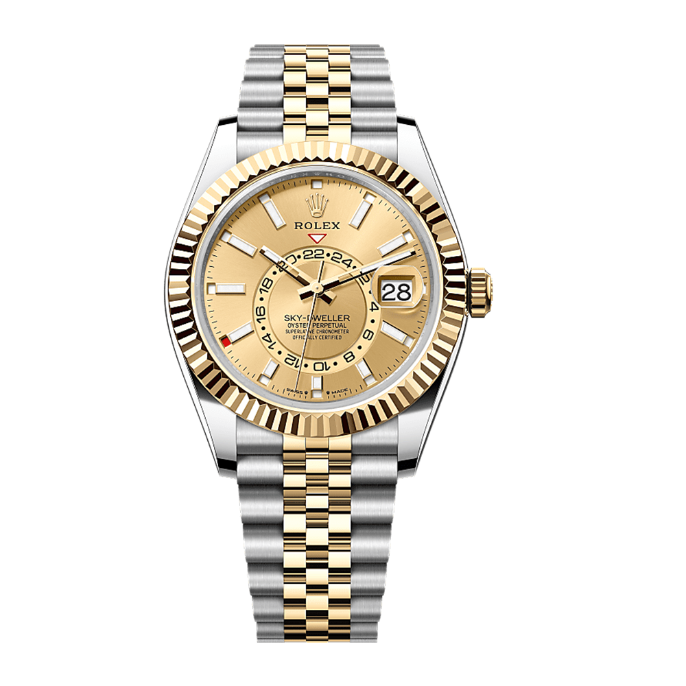 42mm Champagne-Colored Dial & Yellow Rolesor Case Watch