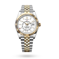 Oystersteel and yellow gold Rolesor with White Dial Watch