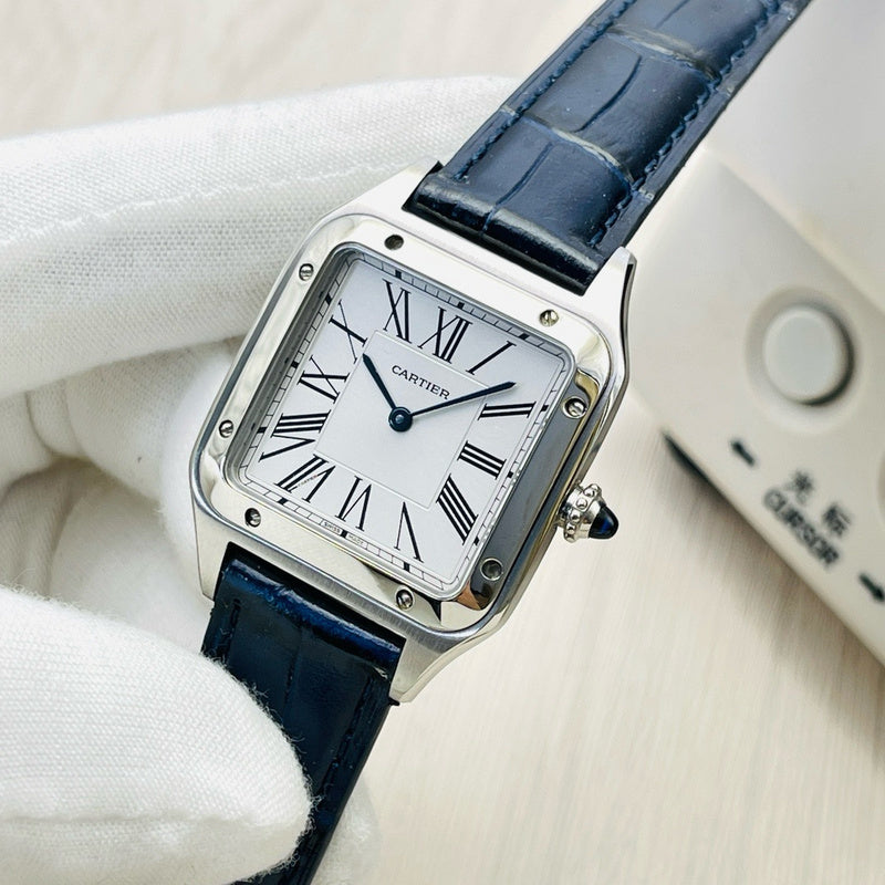 Santos-Dumont 38mm stainless steel & alligator watch