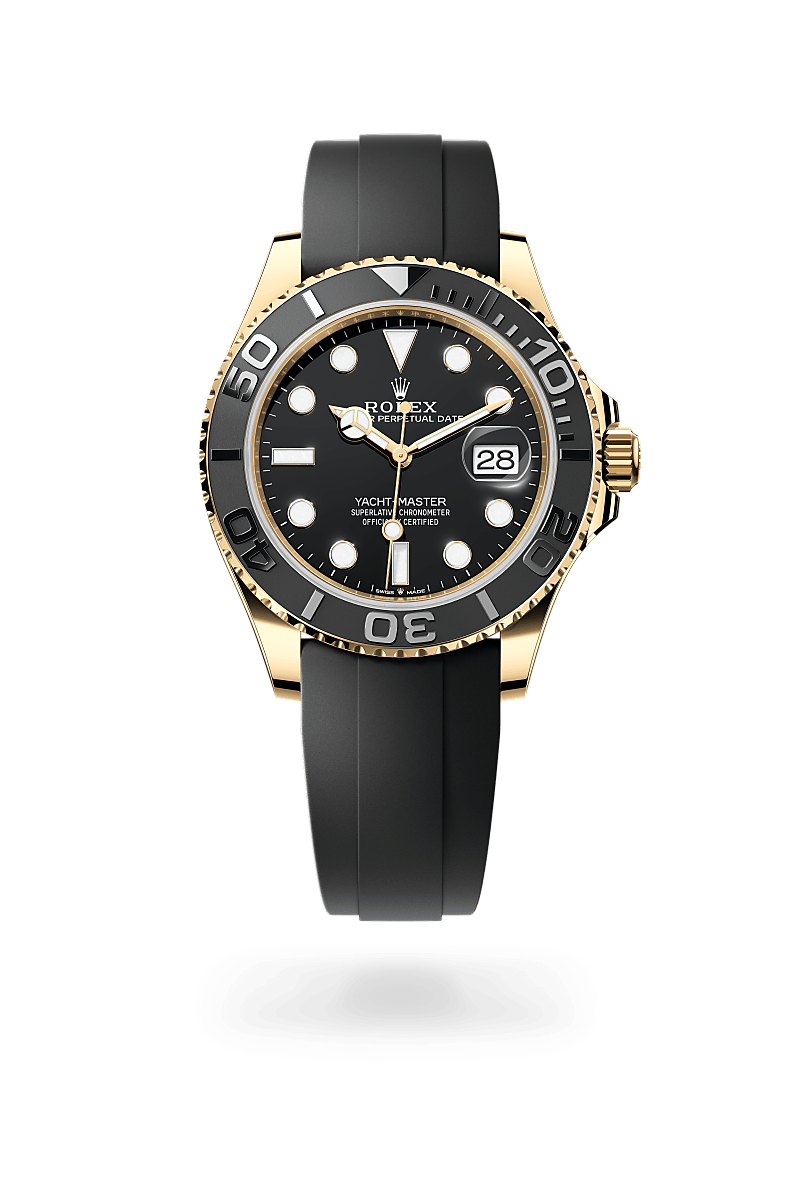Yacht-Master 42 in 18 ct yellow gold featuring a black Cerachrom bezel and an Oysterflex bracelet Watch