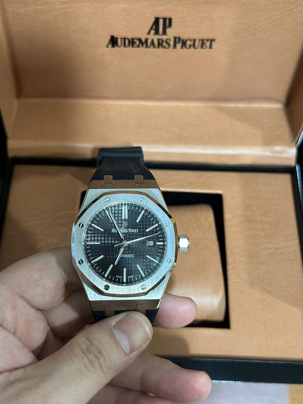 41mm Stainless Steel Black "Grande Tapisserie" Patterned Dial Watch