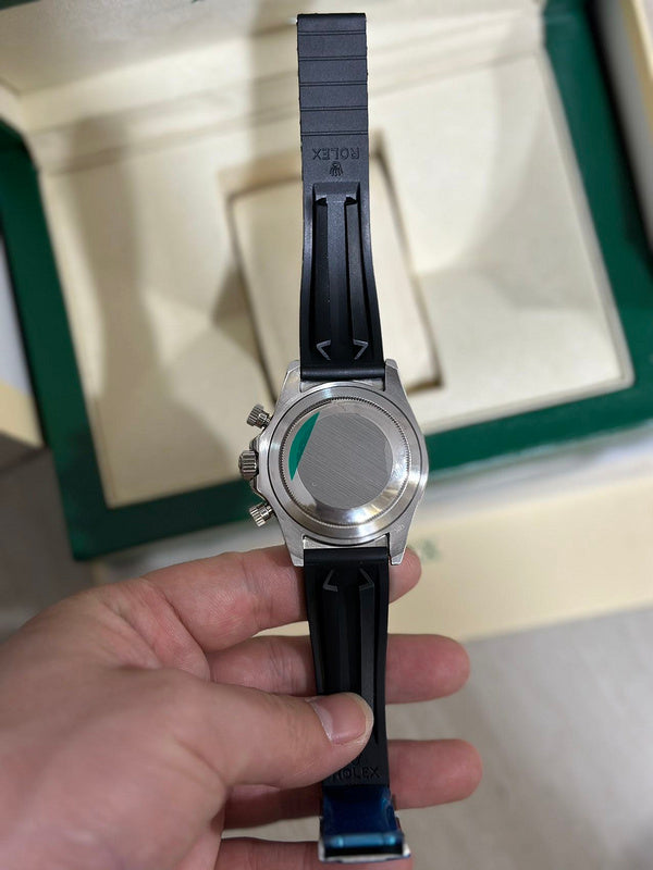 Cosmograph Daytona White Gold With Steel Bright Black Dial Watch