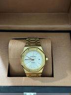Yellow Gold Silver Dial 37mm Watch