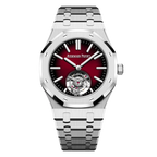 Tourbillon Steel Red Dial 41mm Watch