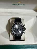 Cosmograph Daytona White Gold With Steel Bright Black Dial Watch