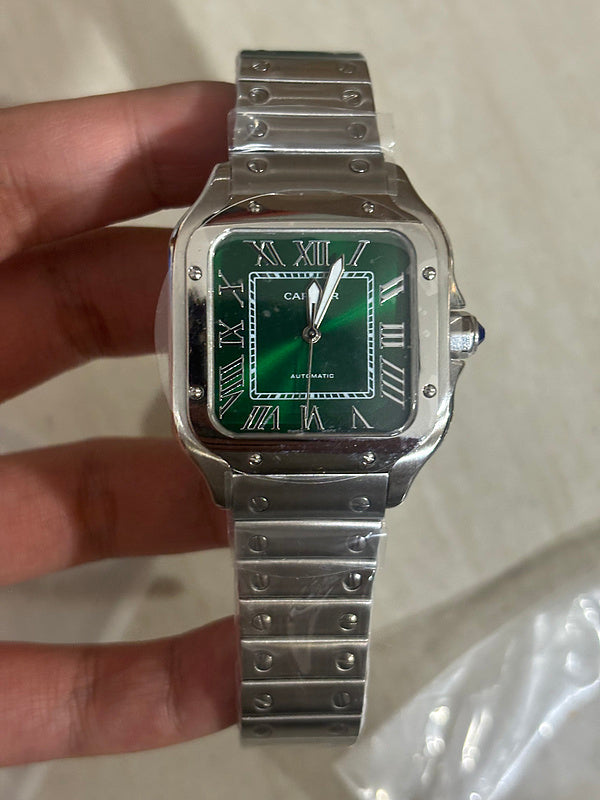 Large Automatic Green Dial Watch