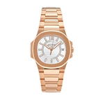 Nautilus Silver Dial 18kt Rose Gold Ladies Watch