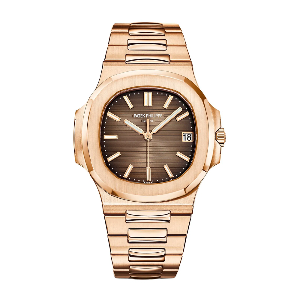 Rose Gold Bracelet & Brown Sunburst Dial Watch