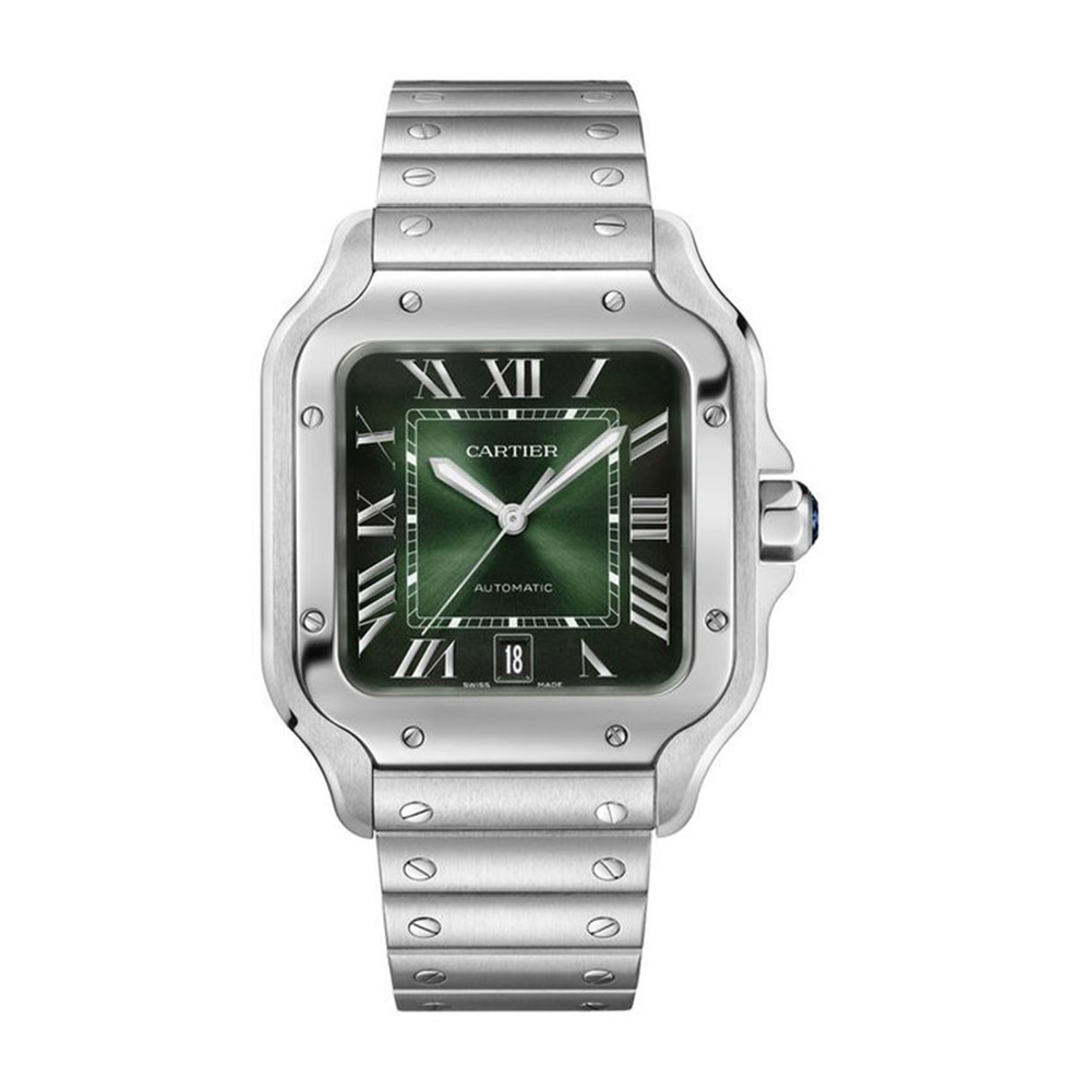Stainless Steel With Green Dial Watch