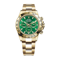 Cosmograph Daytona Yellow Gold Distinctive Green Dial Watch