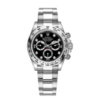 Cosmograph Daytona 40mm White Gold Case & Black Dial With Diamond Hour Markers Watch