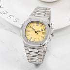 Nautilus 40mm Stainless Steel Automatic Yellow Dial Watch