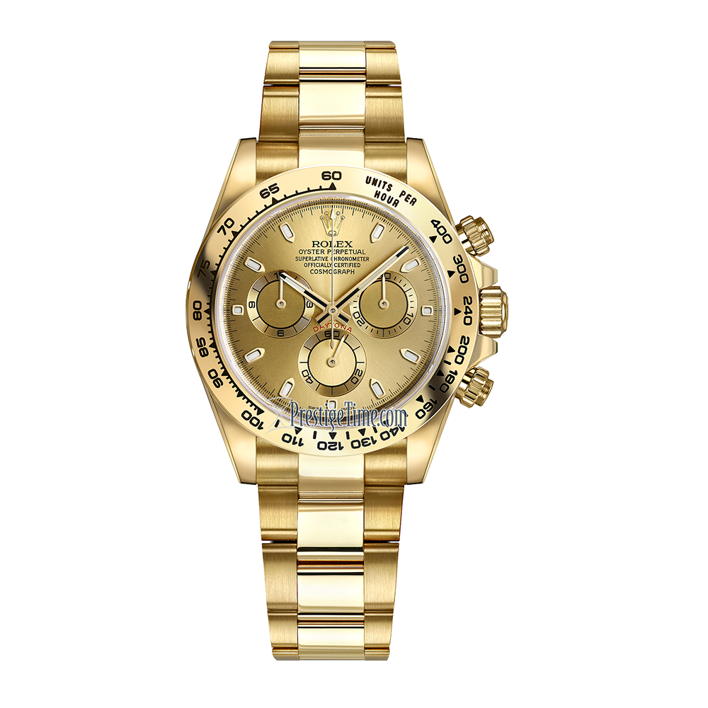 Cosmograph Daytona 116508 Yellow Gold With Champagne Dial Watch