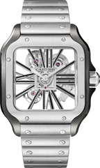 Large Skeleton Steel & Black Watch