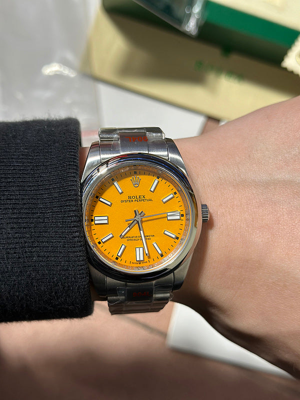 Oyster Perpetual With Vibrant Yellow Dial Watch