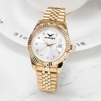 Gold-Tone Quartz Classic Link Band Watch