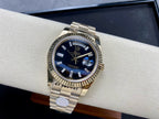 Yellow Gold With Black Onyx Dial Watch