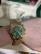 Cosmograph Daytona Yellow Gold Distinctive Green Dial Watch
