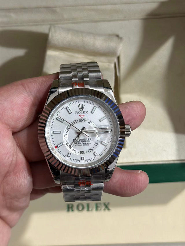 White Dial Steel and White Gold Jubilee Watch