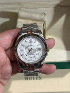 White Dial Steel and White Gold Jubilee Watch
