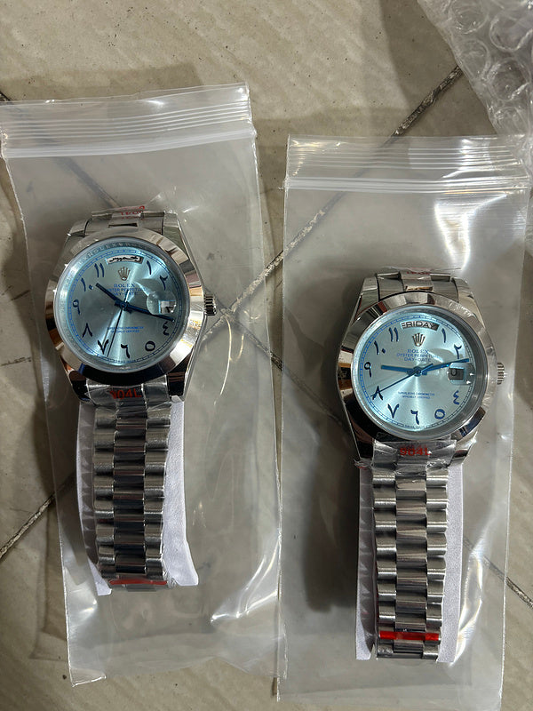 Men's Silver Dial Arabic Numeral Watch