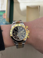 Cosmograph Daytona 40mm Oystersteel and Yellow Gold With Black Dial Watch