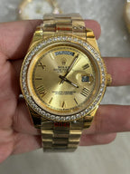 Champagne Dial, 18 kt Yellow Gold, 40.0 mm Watch