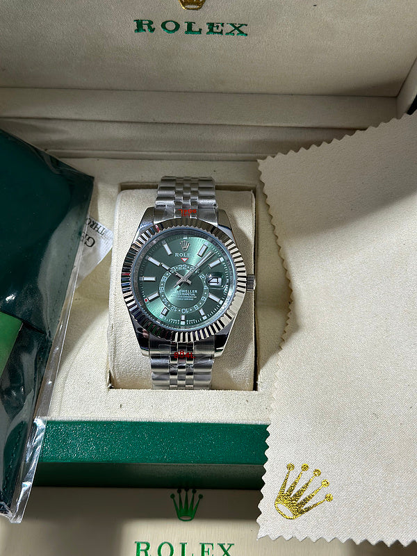 Sky-Dweller Mint Green Dial & Oyster Bracelet Watch