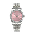 36mm Sunburst Pink Dial Silver Roman Numbers NH35A Datejust Watch