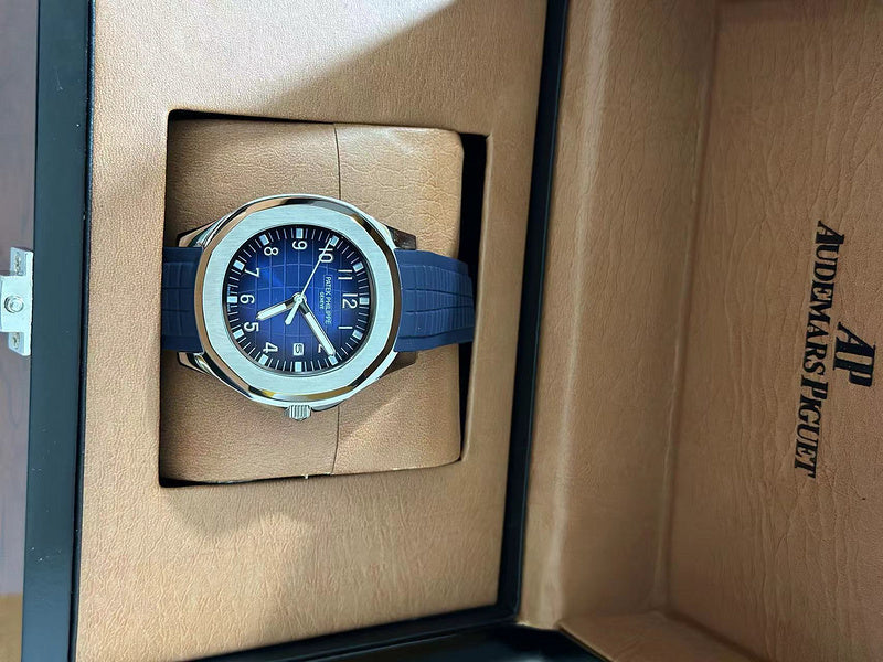 Stainless Steel Blue Dial Luxury Sports Watch