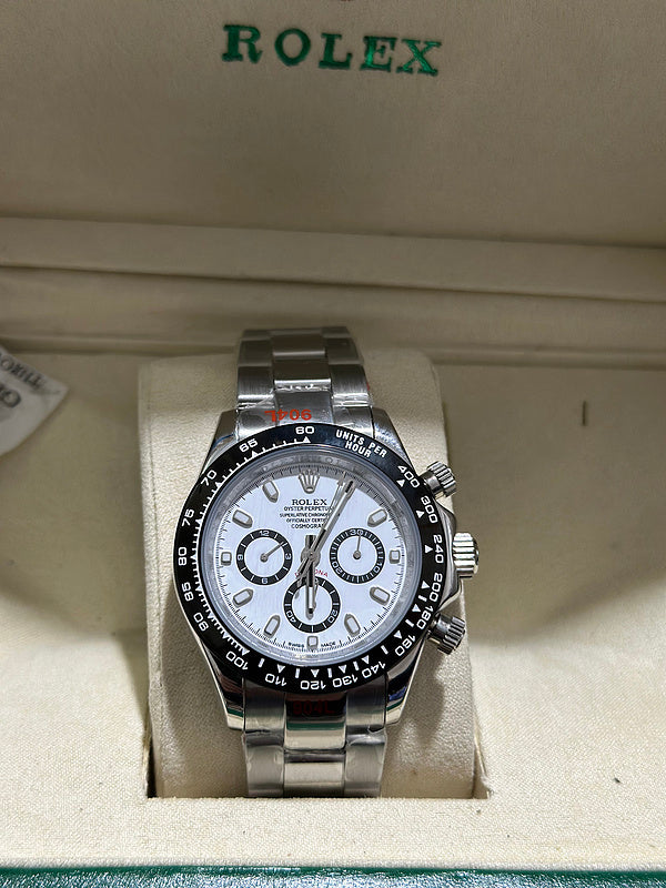 Cosmograph Daytona Stainless Steel White "Panda" Dial Watch