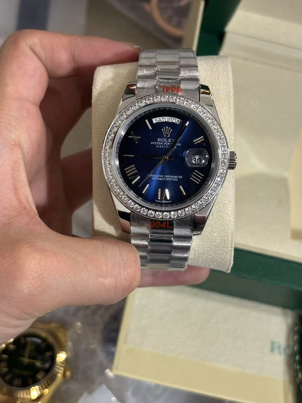 White Gold with Blue Ombré Dial Watch