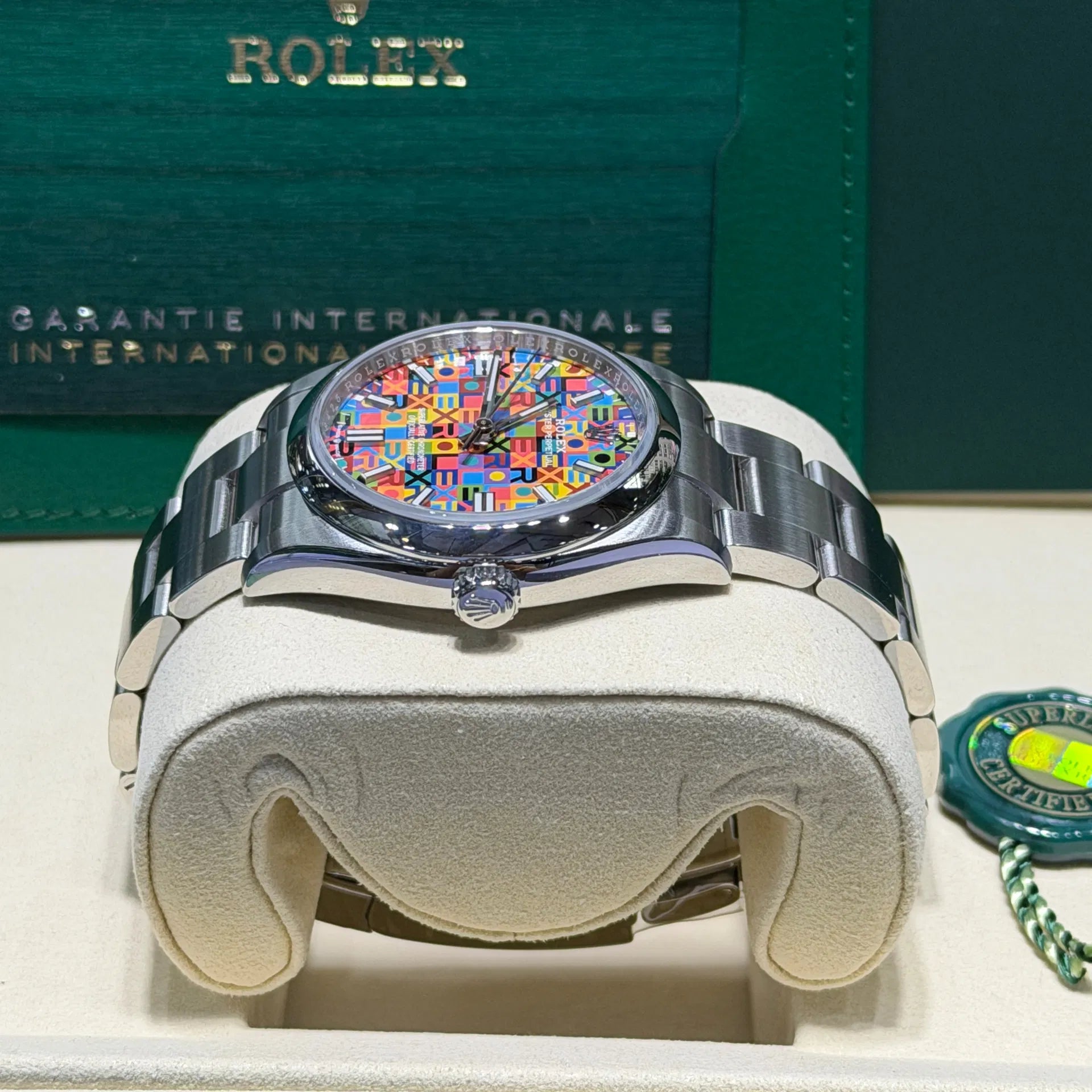 Oystersteel Luxury Oyster Perpetual Watch – Multicoloured Jubilee Dial 36mm (2026)