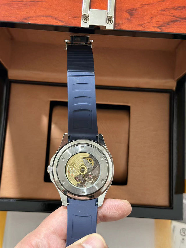 Stainless Steel Blue Dial Luxury Sports Watch