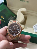 18 ct Everose Gold with Chocolate Dial Watch