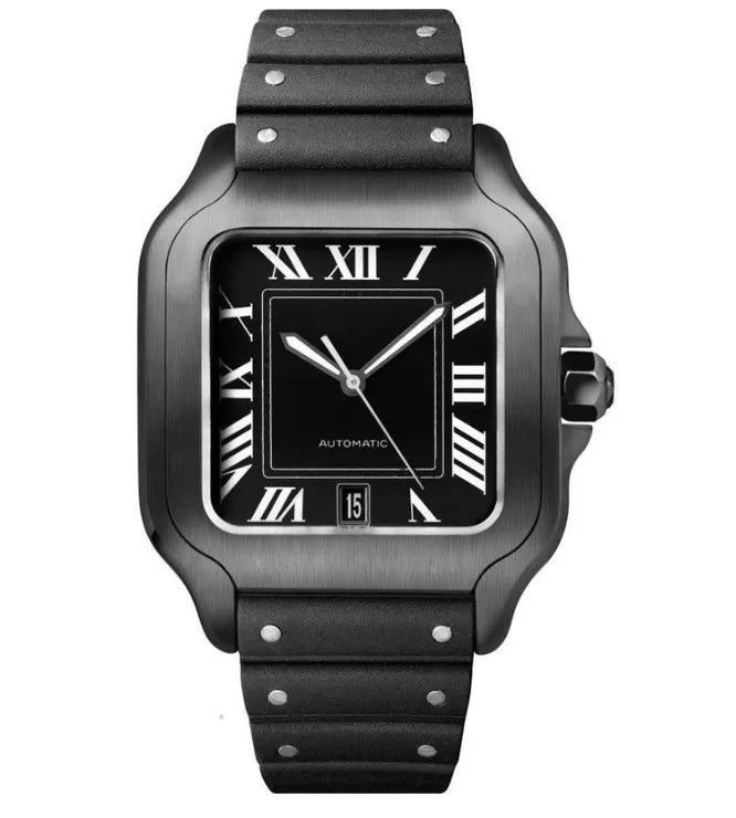 Large ADLC Black Dial & Strap Men’s Automatic Watch